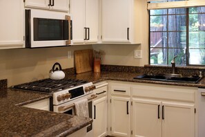 Microwave, oven, stovetop, dishwasher