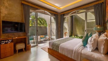 Deluxe-Villa | Minibar, Zimmersafe, Schreibtisch, laptopgeeigneter Arbeitsplatz