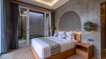 Deluxe Villa, Balcony, Pool View | In-room safe, desk, laptop workspace, iron/ironing board