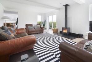 Télévision, cheminée