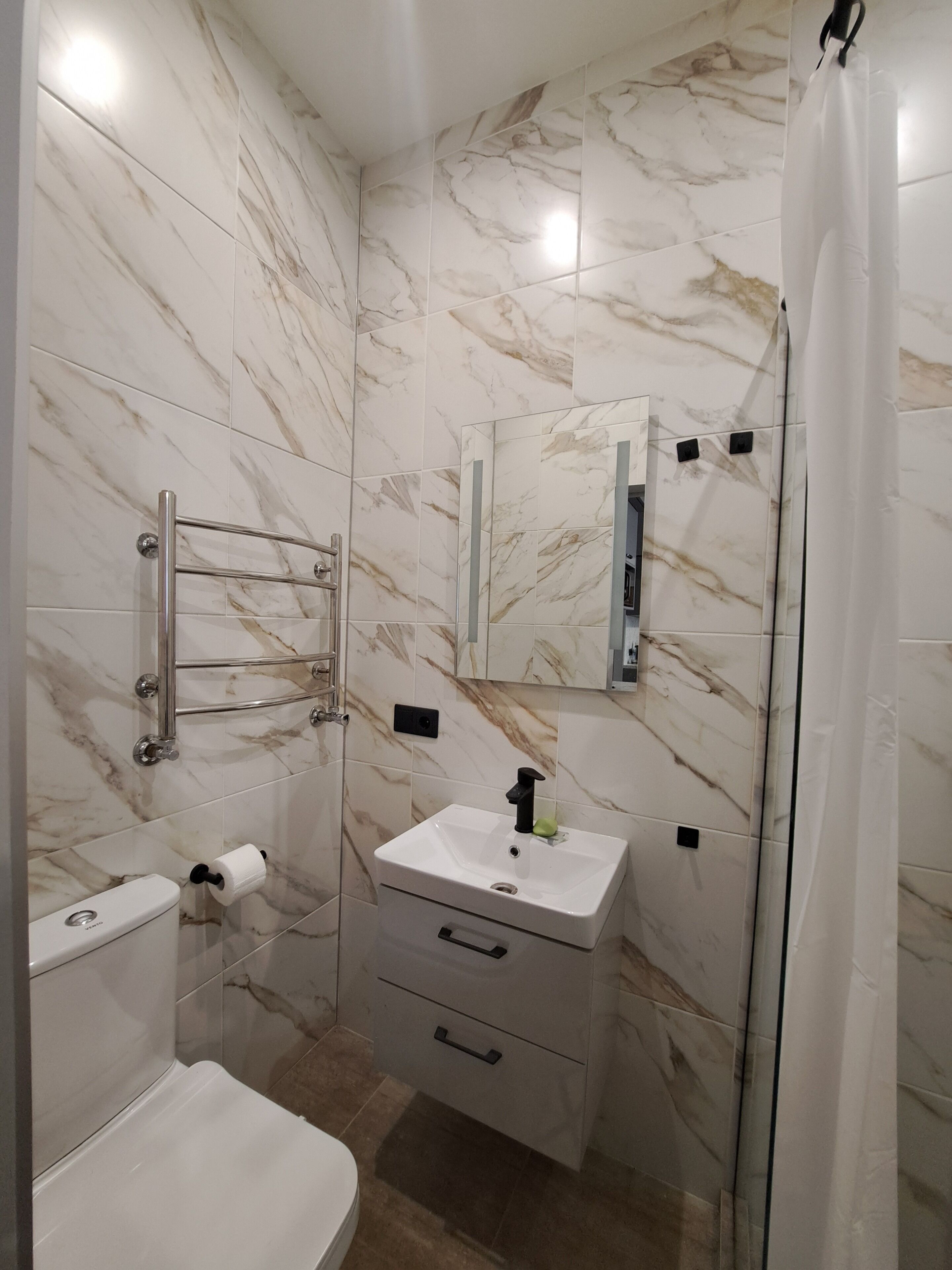 Towels, soap, toilet paper