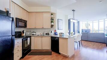 Microwave, oven, stovetop, dishwasher