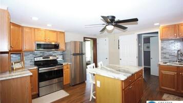 Microwave, oven, stovetop, dishwasher