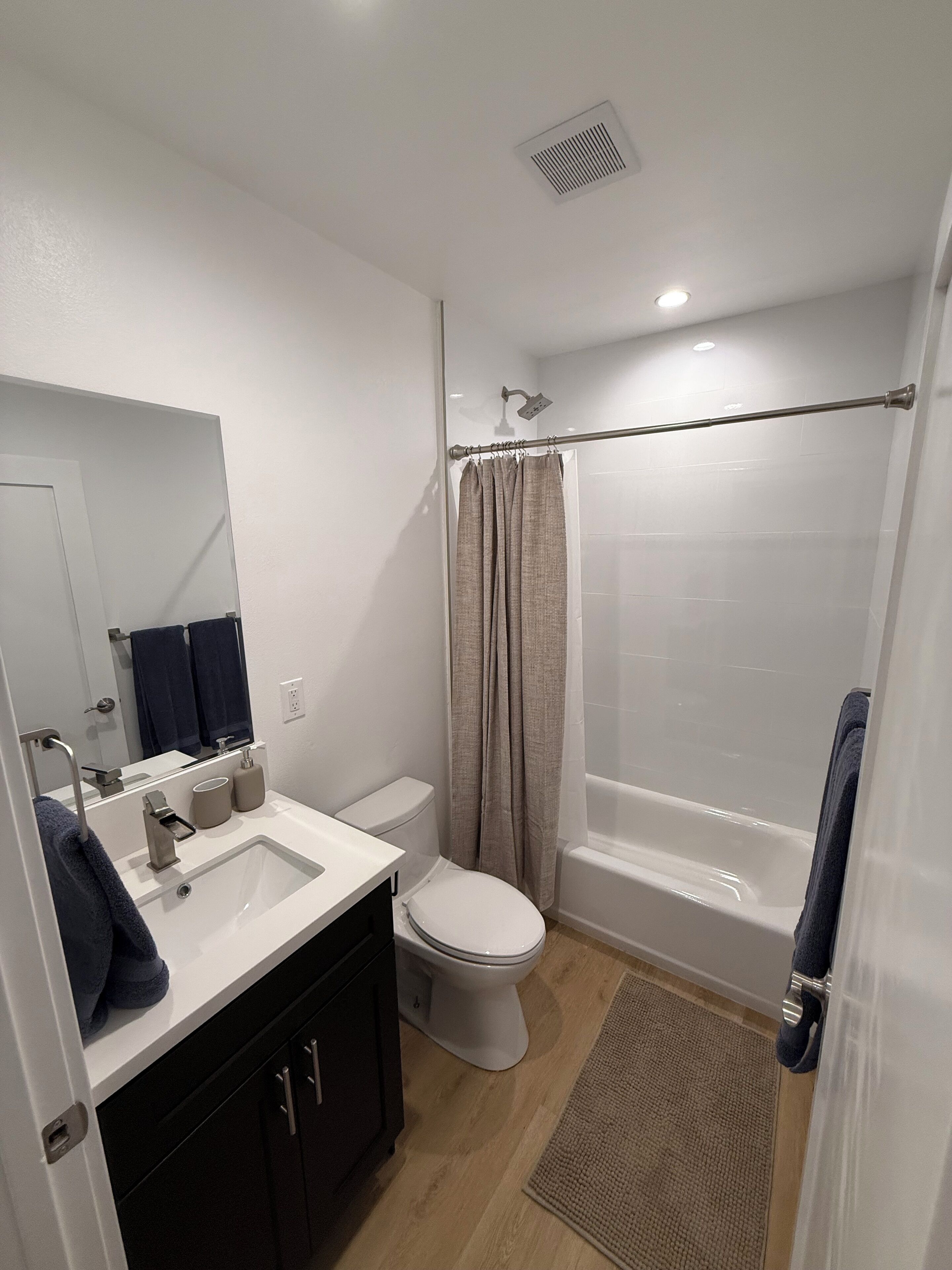 Towels, soap, toilet paper