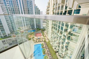 Deluxe Apartment, Balcony, Pool View | Balcony view