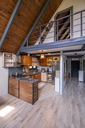 Bungalow Familial, climatisation, vue montagne | Cuisine privée