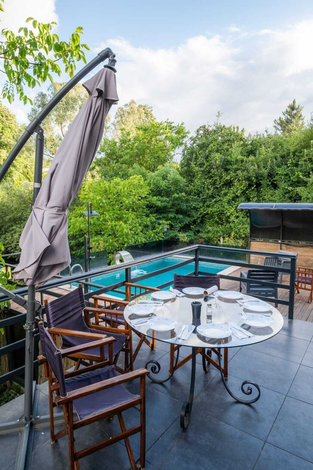 Outdoor wedding area