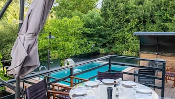 Outdoor wedding area