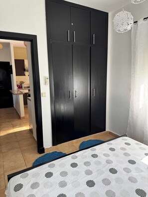 1 bedroom, iron/ironing board, bed sheets