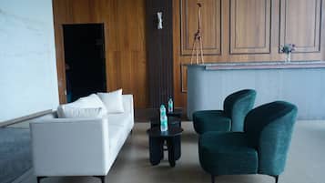 Siddeområde i lobbyen
