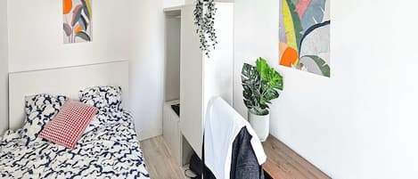 Desk, iron/ironing board, internet