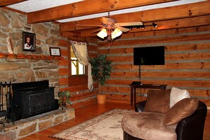 TV, fireplace, DVD player, table football