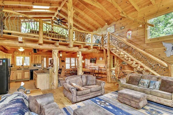 TV, fireplace, DVD player, foosball