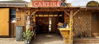 Colourful Vintage Camper for California Glamping Stays in Palmdale