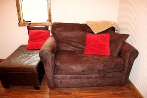 TV, fireplace, DVD player, foosball
