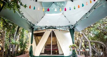 Lovely Glamping Tent for Three with a Shared Pool near Lakeside, California