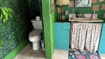 Towels, soap, shampoo, toilet paper