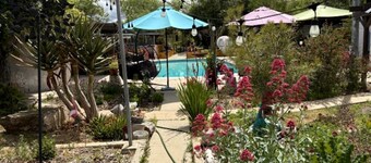 Lovely Glamping Tent for Three with a Shared Pool near Lakeside, California