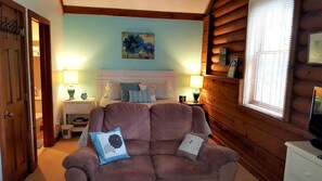 TV, fireplace, DVD player, foosball