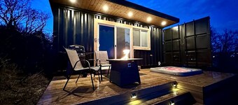 Creekside Container Glamping for a Nature Escape in Monument, Colorado