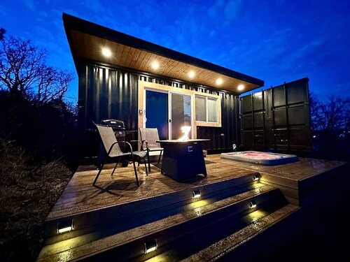 Creekside Container Glamping for a Nature Escape in Monument, Colorado