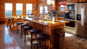 Coffee/tea maker, fridge, oven, stovetop - Stunning Vacation Rental for Unforgettable Family Glamping Trips in the Blue Ridge Mountains, North Carolina (Dobson)