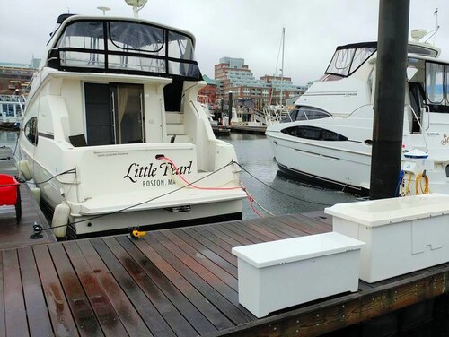 Luxury Boat Rental Located in the Marina of Boston Harbor, Massachusetts