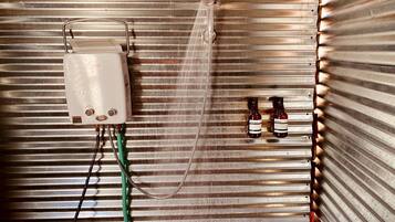 Towels, soap, shampoo, toilet paper