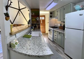 Kühlschrank, Mikrowelle, Herdplatte, Geschirrspüler