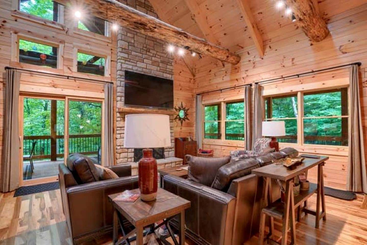 TV, fireplace, table football, ping pong