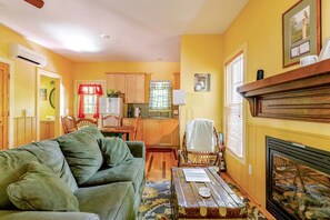 Fireplace - Rustic Cabin on 28-Acre Property in the Foothills of the Blue Ridge Mountains (Elkin)