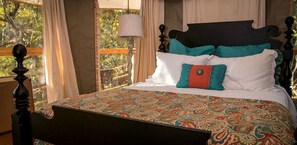 1 bedroom, iron/ironing board, WiFi, bed sheets - Unique Four-Person Luxury Tent with a Waterfall near Fort Worth, Texas (Weatherford)