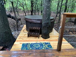Terrace/patio - Unique Four-Person Luxury Tent with a Waterfall near Fort Worth, Texas (Weatherford)