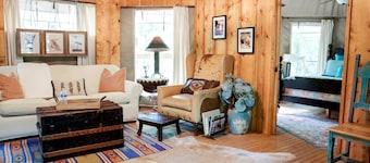 Unique Four-Person Luxury Tent with a Waterfall near Fort Worth, Texas