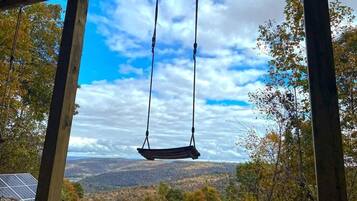 Vue depuis lâhĂ©bergement
