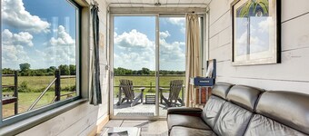 Eco-Friendly Converted Shipping Container Vacation Rental in Round Top, Southeast Texas