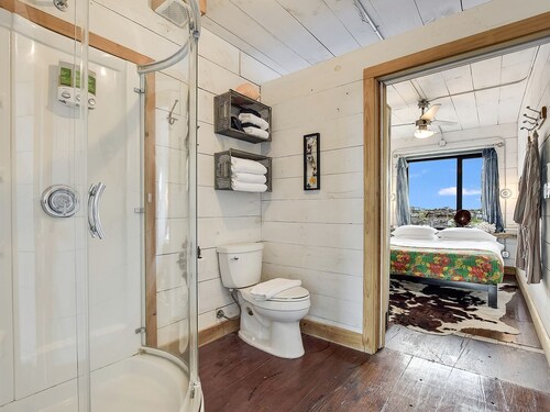 Eco-Friendly Converted Shipping Container Vacation Rental in Round Top, Southeast Texas