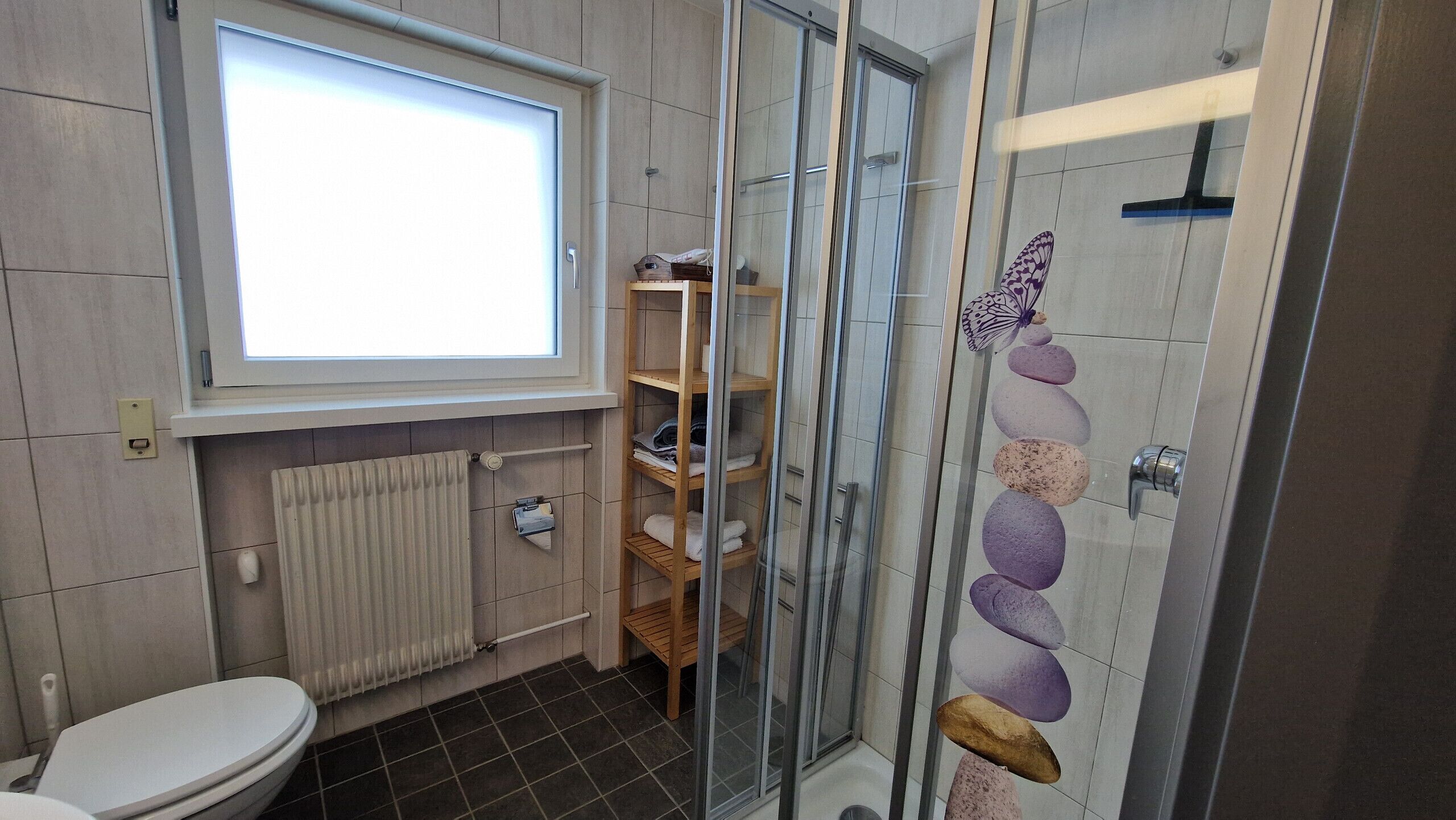 Ducha, secador de pelo, toallas