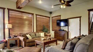 TV, fireplace, DVD player - Luxury Rental with a Swimming Pool Perfect for Large Groups near Gruene, Texas (New Braunfels)