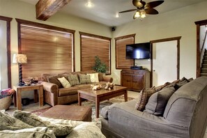 TV, fireplace, DVD player - Luxury Rental with a Swimming Pool Perfect for Large Groups near Gruene, Texas (New Braunfels)