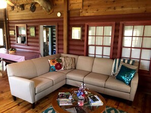 TV, fireplace, DVD player