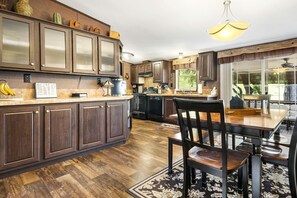 Coffee/tea maker, fridge, microwave, oven - Peaceful Ranch Getaway with Scenic Trails on Private Hill Country Estate near Bandera, Texas (Bandera)