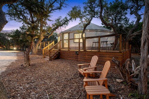 A Romantic Getaway in this Luxurious Yurt for Couples in Wimberley, TX
