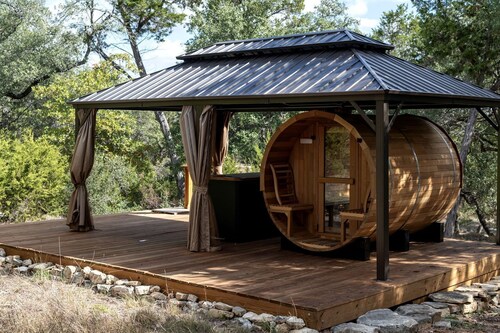 A Romantic Getaway in this Luxurious Yurt for Couples in Wimberley, TX