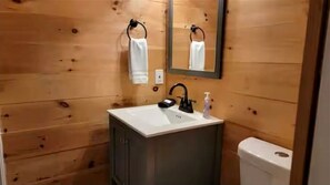 Hair dryer, towels, toilet paper