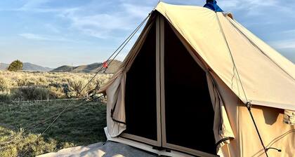 Charming Bell Tent for Glamping Escapes to Montana