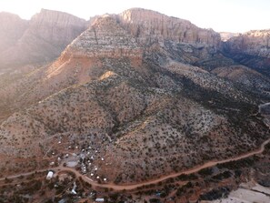 Aerial view - Pet Friendly Dry Tent Near for Glamping near Zion National Park (Hildale)