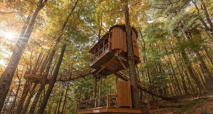 Magical Tree House Rental in the Woods near Syracuse for Glamping in New York State