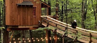 Magical Tree House Rental in the Woods near Syracuse for Glamping in New York State