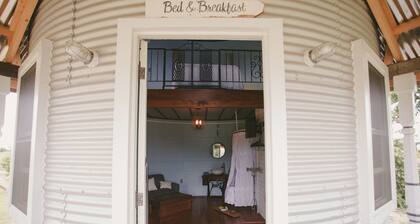 Converted Grain Silo for Unique Glamping Accommodation in Alvin, Illinois